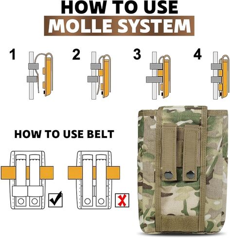 Dump Pouch-Tactical molle Pouches, Drawstring Magazine Utility Pouch Folding Dump Pouch Waist Bag. (MC) in Kuwait