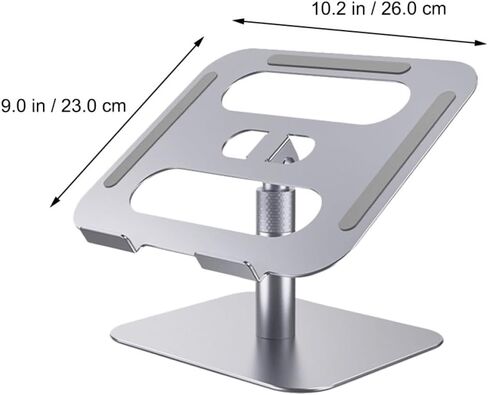 Veemoon Portable Laptop Stand Silver Adjustable Notebook Riser Heat Dissipation Holder for Office and Travel Use in Kuwait