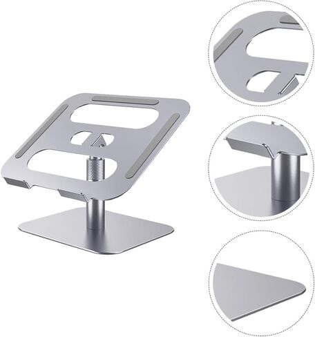 Veemoon Portable Laptop Stand Silver Adjustable Notebook Riser Heat Dissipation Holder for Office and Travel Use in Kuwait