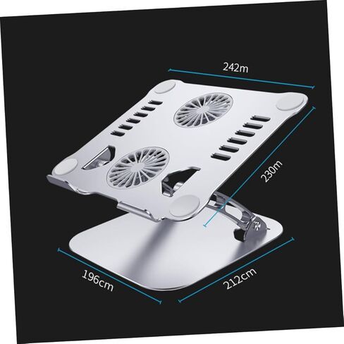 NOLITOY Aluminum Alloy Adjustable Laptop and Tablet Stand with Heat Dissipation Foldable Design USB Cable Included Silver Portable Computer Holder for Desk Use in Kuwait