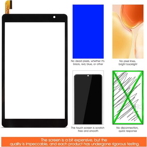 شاشة بديلة لشاشة BLU M8L Plus لشاشة اللمس BLU M8L Plus 4G LTE M0213UU، M0210WW، M0211WW، M0212UU أجزاء إصلاح محول رقمي تعمل باللمس (أسود بدون شاشة LCD) in Kuwait
