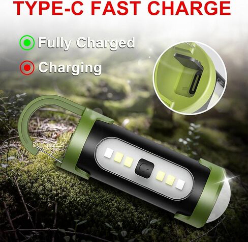 5 Packs Rechargeable Keychain Flashlights, High Lumen Mini EDC Flashlights with 4 Light Modes, Mini LED Keychain Flashlight USB Torch Be Used for Camping, Searching and Hiking in Kuwait