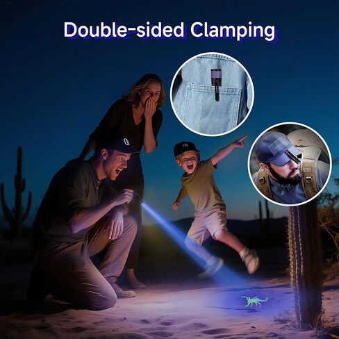 KunHe Mini UV Flashlight 365nm Black Light 8Pack Ultraviolet LED Blacklight Flashlight Portable Detector for Pet Urine Dry Stains Scorpions Bed Bug Resin Curing（Batteries not Included） in Kuwait