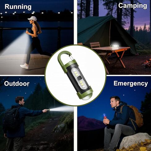 5 Packs Rechargeable Keychain Flashlights, High Lumen Mini EDC Flashlights with 4 Light Modes, Mini LED Keychain Flashlight USB Torch Be Used for Camping, Searching and Hiking in Kuwait
