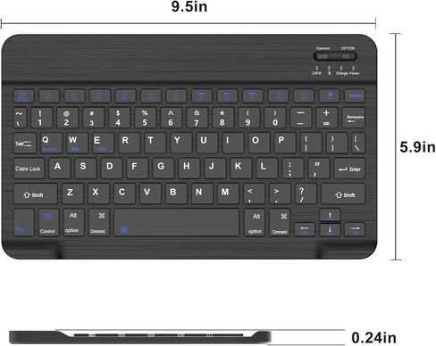 WINCHKING Wireless Keyboard for iPad Air 11-inch M3 /M2 & Pro 11"/iPad 10th/11th & Tablet/PC,Rechargeable Ultra-Slim,Detachable Bluetooth Keyboard Compatible with iOS,Window,Android,Black in Kuwait