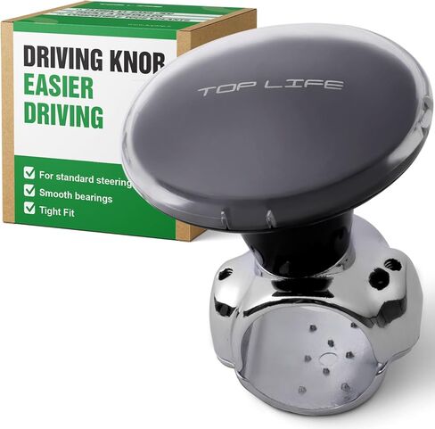 Steering Wheel Knob for Truck - XL Driving Knob For Thick Steering Wheels - Spinner For Heavy Duty, Vans, Pickup Trucks, Semi, Sport and Tuning Steering Wheels - Facilitates Maneuvers in Kuwait