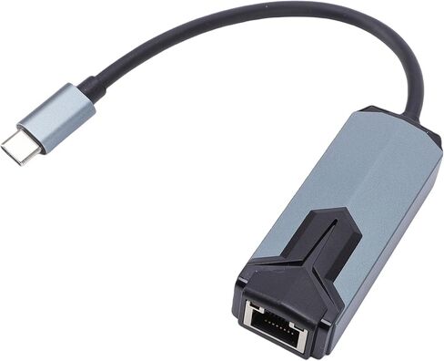 محول Fabater USB C إلى إيثرنت، محول إيثرنت بسرعة 2500 ميجا بت في الثانية من الألومنيوم، محول إيثرنت 2.5 جيجا، شبكة من النوع C إلى RJ45 مع التوصيل والتشغيل لأجهزة الكمبيوتر المحمولة XPS iOS OS X in Kuwait