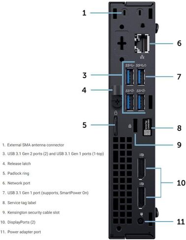 Dell OptiPlex 7070 Mini Business Desktop Computer, Intel Core i5-9500T, 16GB DDR4 RAM, 256GB SSD, Displayport, Keyboard and Mouse, Windows 11 Pro (Renewed) in Kuwait