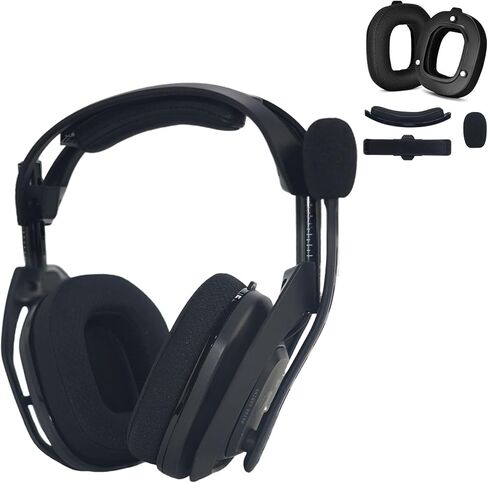 طقم Mod Kit A50 Gen 4 وسادات أذن بديلة وعصابة رأس بديلة لسماعات Astro A50 Gen 4 Gen5 A50X، وسائد الأذن من جل التبريد ورغوة إلغاء الضوضاء والمتانة (أسود) in Kuwait