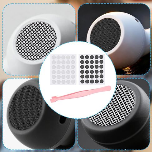 60pcs Earbuds Dust Filter Replacement Kit for Beats Studio Buds & Studio Buds+ & Powerbeats Pro, Dust Proof Microphone Mesh Filters with Tweezers Noise Reduction Dustproof Earphone Accessories in Kuwait