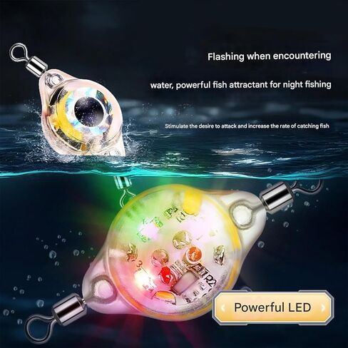LED Fishing Lures Underwater Flasher Halibut Flasher Lighted Fishing Spoons Saltwater Trolling Drop Lure in Kuwait