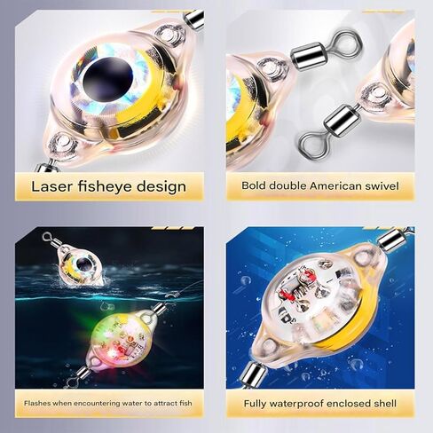 LED Fishing Lures Underwater Flasher Halibut Flasher Lighted Fishing Spoons Saltwater Trolling Drop Lure in Kuwait