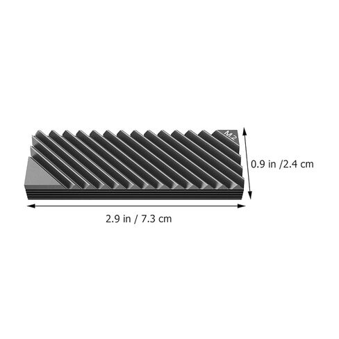 Vaguelly M.2 SSD Aluminum Heat Sink Cooling Fin for Nvme Drives Gray Thin Plate Thermal Solution for Computer Internal Components in Kuwait