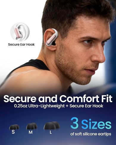 LEEMC Wireless Earbuds, Bluetooth Headphones 6.0, Ear Buds with Touch Screen, ANC ENC Noise Cancelling, 40H Bass Stereo Sound Over-Ear Earphones for iOS, Android, Sports, Workout, Rosegold in Kuwait
