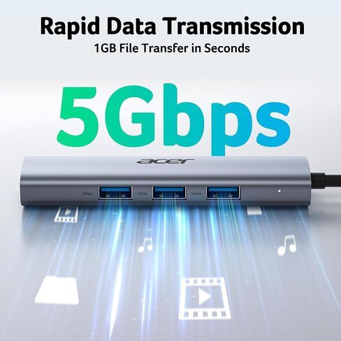 حزمة محول USB A/C إلى إيثرنت من أيسر مع ماوس ألعاب مزدوج الوضع in Kuwait