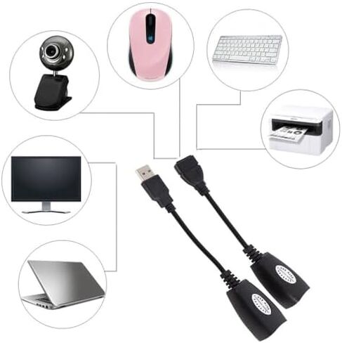 محول إيثرنت USB إلى RJ45 - موسع شبكة سلكية لأجهزة Cat5/Cat6/USB، متوافق مع طابعة كاميرا ويب وماوس لوحة المفاتيح in Kuwait
