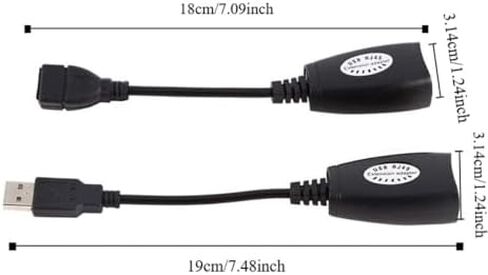 محول إيثرنت USB إلى RJ45 - موسع شبكة سلكية لأجهزة Cat5/Cat6/USB، متوافق مع طابعة كاميرا ويب وماوس لوحة المفاتيح in Kuwait