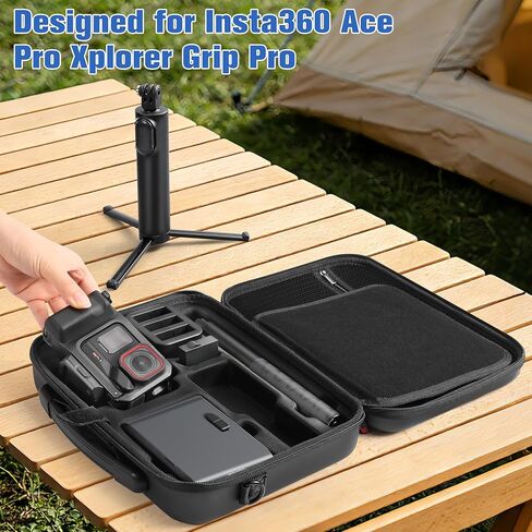 Carrying Case for Insta360 ACE Pro/Ace Pro 2 Xplorer Grip Pro Kit Print Accessories Storage Travel Bag for Insta 360 2 in 1Multi Mount/114cm Selfie Stick in Kuwait