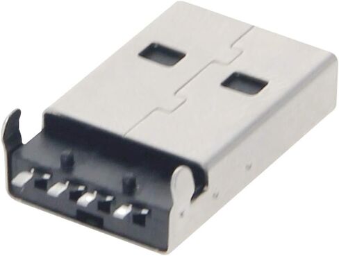 PCB USB Connector USB-AM 2.0 Male Jack 4 Pin 180 Degree 20Pcs,WuJuntool in Kuwait