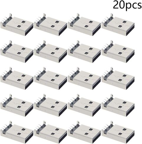 PCB USB Connector USB-AM 2.0 Male Jack 4 Pin 180 Degree 20Pcs,WuJuntool in Kuwait