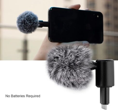 Mini USB - C Lavalier Microphone for Android Phones, Omnidirectional, Plug & Play, Compact Black - Clear Sound Quality, Adjustable Angle, Portable Recording Solution in Kuwait