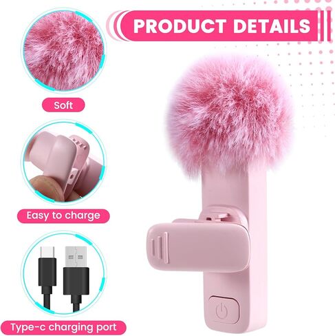 New Wireless Lavalier Microphone Portable Audio Video Recording Mini Microphone for PC Camera Live Gaming Phone in Kuwait