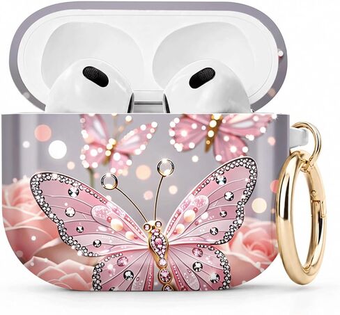 متوافق مع حافظة Airpod 4، حافظة حماية لطيفة من مادة TPU، مقاومة للصدمات ومضادة للخدش مع حلقة سلسلة مفاتيح، تدعم الشحن اللاسلكي (بقرة زهرية بألوان جريئة) in Kuwait