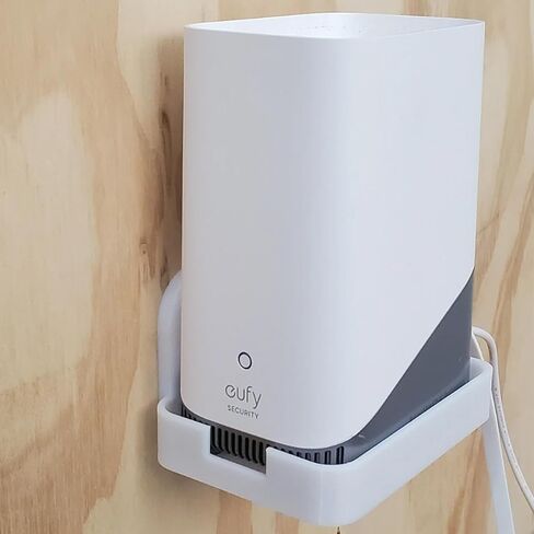 Wall Mount Holder for eufy Security HomeBase 380 (HomeBase 3). Mount The Device up high for Optimal Signal Broadcast! 3D Printed in Kuwait