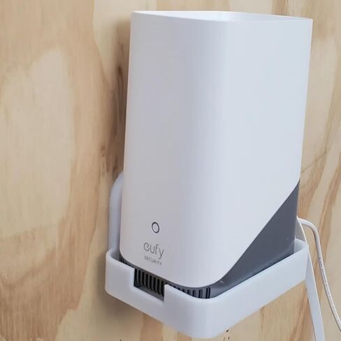 Wall Mount Holder for eufy Security HomeBase 380 (HomeBase 3). Mount The Device up high for Optimal Signal Broadcast! 3D Printed in Kuwait