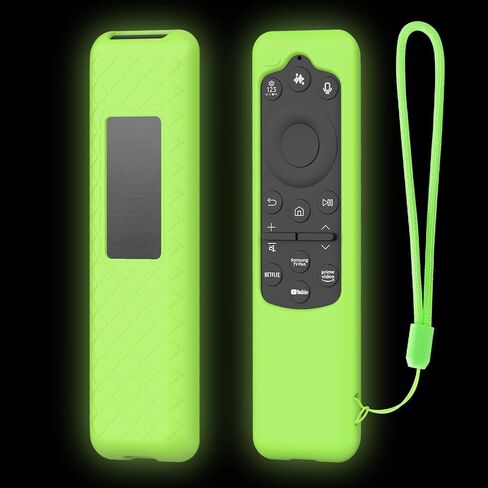 LEFXMOPHY Case for Samsung TM2561E TM2560E BN59-01480A 01480L 2025 Remote Compatible with BN59-01432J BN59-01432A BN59-01432 2023 Smart TV Solar Panel Remote, Silicone Cover Glow in Dark - Lime Green in Kuwait