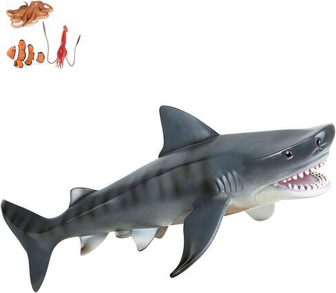 Blue Whale Shark Action Figure Toys, Sea Life Shark Animal Figurine Ocean World Realistic Marine Animal, Great for Bath Toys, Beach Toys Birthday Cake Copper for Kids in Saudi Arabia