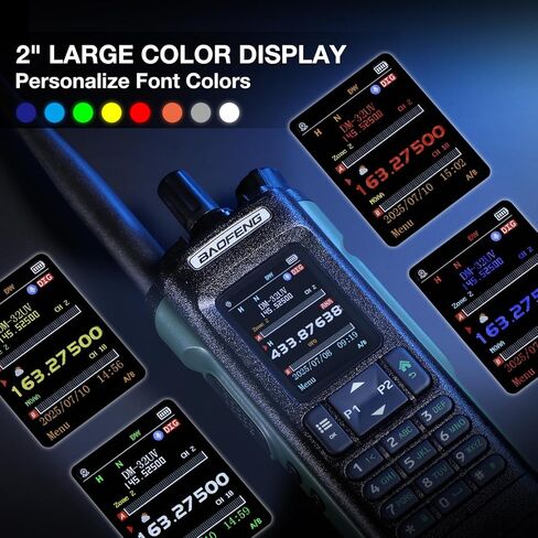 راديو BAOFENG DM-32UV 10W DMR Ham مع نظام تحديد المواقع العالمي وAPRS الرقمي، راديو ثنائي النطاق من المستوى II ثنائي الاتجاه مع مستقبل UHF/VHF/AM/FM/NOAA، تنبيه NOAA، شاشة ملونة 2 بوصة، 4000 قناة، حامل حقيبة إضافي، أخضر in Kuwait