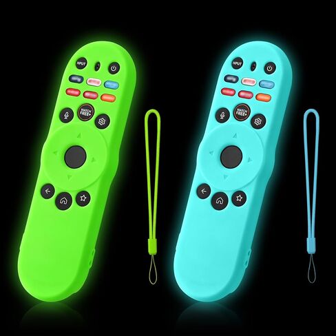 2-Pack Remote Cover for VIZIO XRT270 Remote, Glowing in the Dark, Silicone Case with Lanyard, GITD, Glow Green & Glow Blue in Saudi Arabia