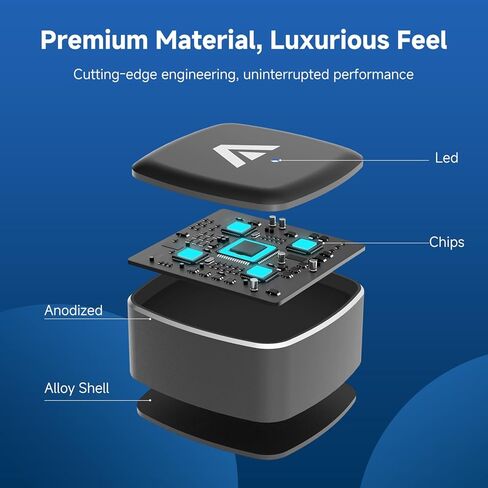 محول CarPlay & Android التلقائي من النوع C 2 في 1، دونجل معدني USB-C صغير للتوصيل والتشغيل في السيارة، يحول الاتصال السلكي من المصنع إلى لاسلكي للسيارة 2016+، OTA، بدون تأخير لهاتف iPhone وAndroid in Kuwait