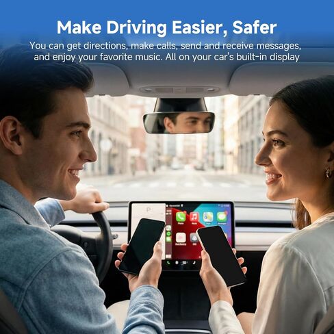 محول CarPlay & Android التلقائي من النوع C 2 في 1، دونجل معدني USB-C صغير للتوصيل والتشغيل في السيارة، يحول الاتصال السلكي من المصنع إلى لاسلكي للسيارة 2016+، OTA، بدون تأخير لهاتف iPhone وAndroid in Kuwait