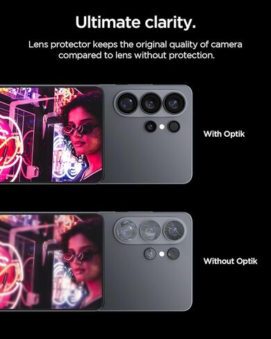 Spigen Camera Lens Screen Protector [GlasTR EZ Fit Optik Pro] Designed for Galaxy S26 Ultra [Case Friendly][2 Pack] in Kuwait