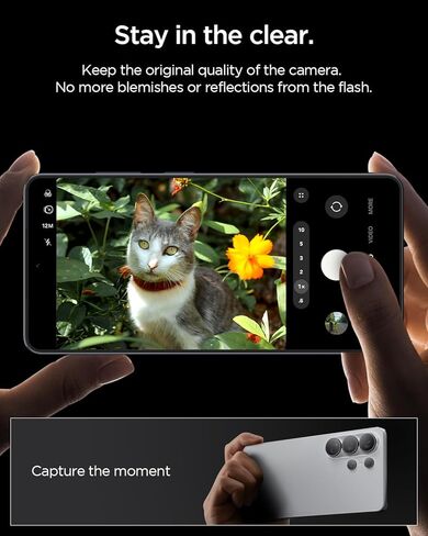 Spigen Camera Lens Protector for Galaxy S26 Ultra - Black [2 Pack] | GlasTR EZ Fit Optik Pro, 9H+ Tempered glass, Scratch resistant, Original photo quality, Auto-align tray, Case-friendly in Kuwait