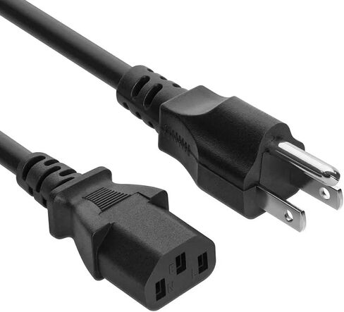 3 Prong Power Cord 18AWG Heavy Duty, 6ft C13 to NEMA 5-15P AC Cable for PC Computer Monitor TV Printer PS5 Xbox Scanner, 10A 250V, Black(6ft/1.8m) in Saudi Arabia