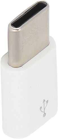 محول صغير، محول USB C إلى Micro USB قطعتين، محول سهل الاستخدام مع توافق كبير، التوصيل والتشغيل لنقل البيانات وإعادة الشحن، لون أبيض in Kuwait