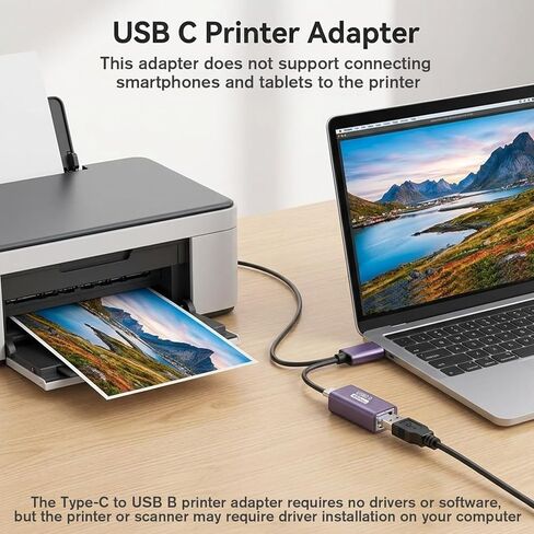 2 Pack USB C to USB B Adapter USB-C Male to USB-B Female Adapter Type C to-Midi Convert Connector for Printer Electronic Piano Synthesizer Dj Controller in Kuwait