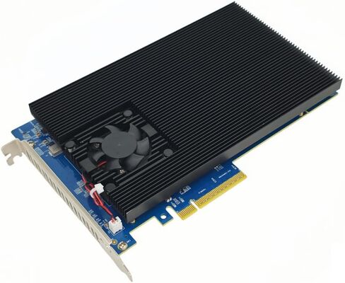 بطاقة توسيع JMT PCIe4.0 X8 إلى 4-Bay M.2 MKey B+MKey SSD 16GT/S متوافقة مع M.2 NVMe 2242 2280 22110 SSD in Kuwait
