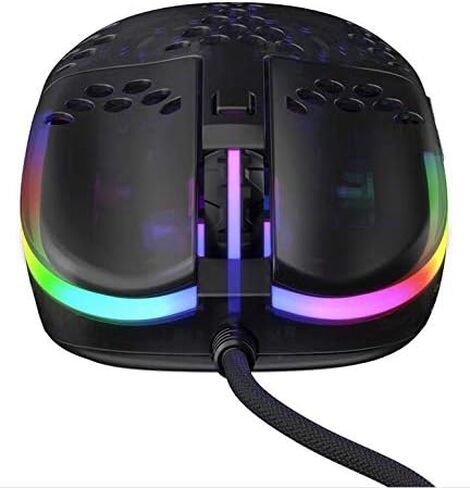 Xtrfy MZ1, Ultra-Light Wired Gaming Mouse, Cutting-Edge Pixart 3389 Sensor, Unique Shape for Optimum Aim, Adjustable RGB Lighting, Zy’s Rail Edition (Renewed) in Kuwait