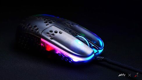 Xtrfy MZ1, Ultra-Light Wired Gaming Mouse, Cutting-Edge Pixart 3389 Sensor, Unique Shape for Optimum Aim, Adjustable RGB Lighting, Zy’s Rail Edition (Renewed) in Kuwait