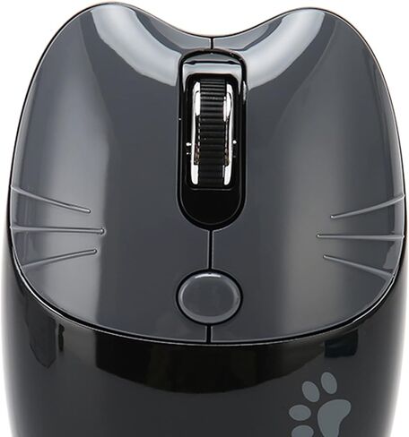 Cute Cat Mouse, Adjustable DPI Portable Mobile Optical Mouse, Dual Mode Candy Colors Silent Mouse, for 7, 8, 10, for OS X (Black) in Kuwait