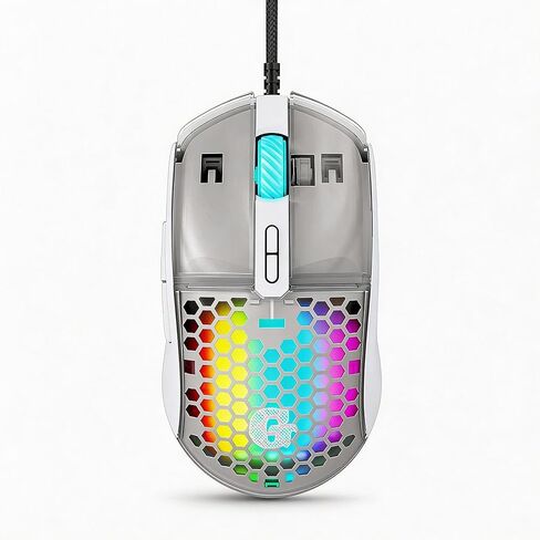 【8 تأثيرات إضاءة RGB و6 DPI قابلة للتعديل - منافذ USB】ماوس سلكي للألعاب إصدار ترقية 2026 للكمبيوتر المحمول RGB، طول كابل 70 بوصة، يصل إلى 7200 نقطة في البوصة، قاعدة ناعمة، دقيقة دون تأخير، مصمم هندسيًا in Kuwait