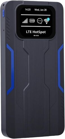 Vikye 4G LTE Portable Hotspot Router High Speed 300Mbps Stable Internet Connection for Home Office Travel 10000mAh Black in Kuwait