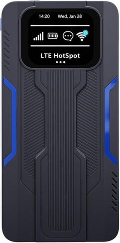 Vikye 4G LTE Portable Hotspot Router High Speed 300Mbps Stable Internet Connection for Home Office Travel 10000mAh Black in Kuwait