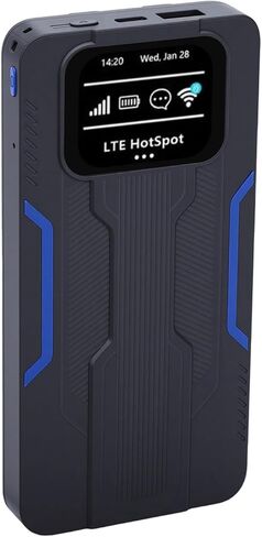 Vikye 4G LTE Portable Hotspot Router High Speed 300Mbps Stable Internet Connection for Home Office Travel 10000mAh Black in Kuwait