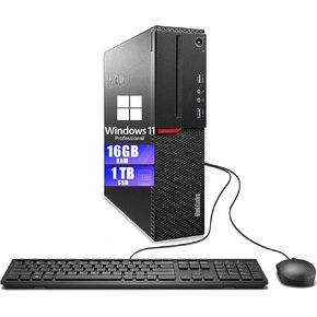 كمبيوتر مكتبي Lenovo ThinkCentre M800 SFF، رباعي النواة i5-6400، ذاكرة وصول عشوائي 16 جيجابايت، 1 تيرابايت SSD، لوحة مفاتيح وماوس، واي فاي، BT، Windows 11 Pro (متجدد) in Kuwait