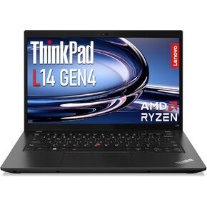 Lenovo ThinkPad L14 Gen 4 Laptop, 14" FHD (1920x1080) Business Notebook, 6-Core AMD Ryzen5 7530U, 16GB RAM, 256GB SSD, Backlit Keyboard, HDMI, Webcam, Windows 11 Pro (Renewed) in Kuwait